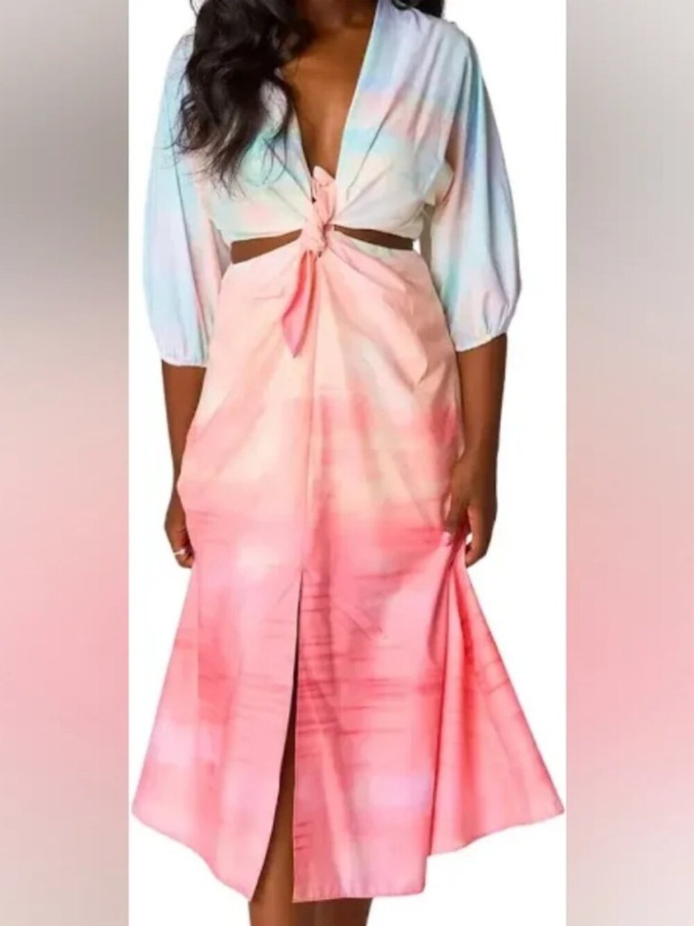 BuddyLove Maxine Cut Out Midi Dress Unicorns Pink Size Medium NWOT